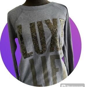 VICTORIA’S SECRET, crewneck, sweatshirt, Luxe Life, sequins, women's XS
